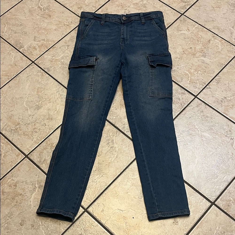 Lee Blue Cargo Jeans 14 youth